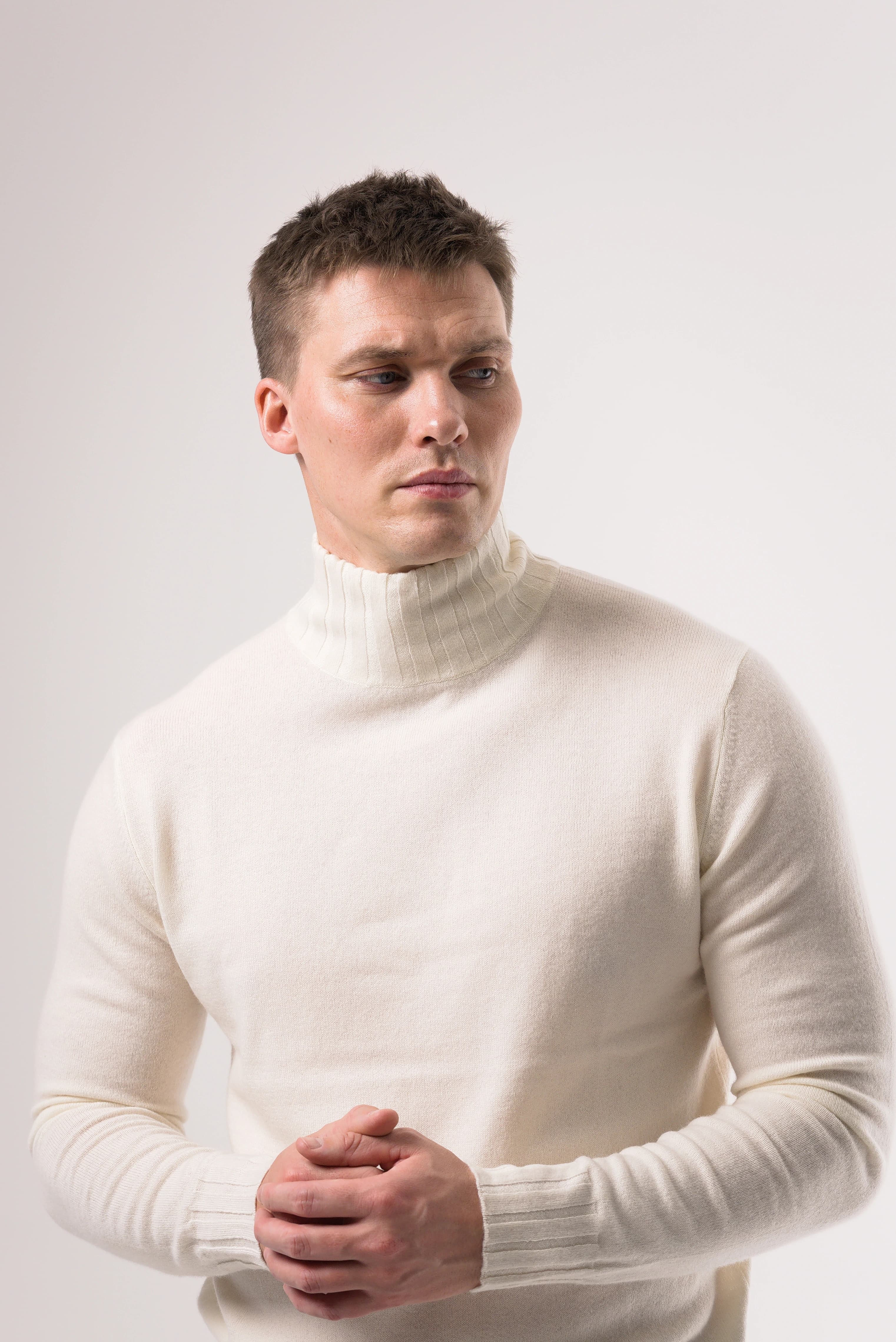 The Sienna mock neck reimagines cashmere sophistication